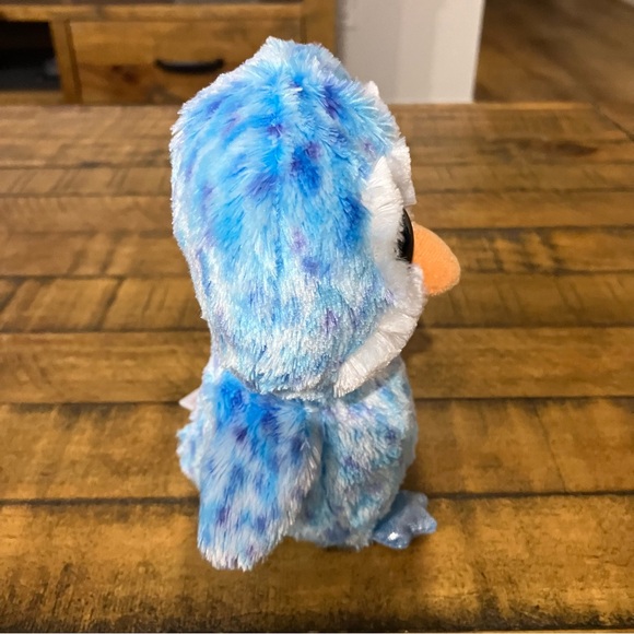 TY Beanie Boos | Ice Cube the blue owl stuffed animal - Picture 6 of 8